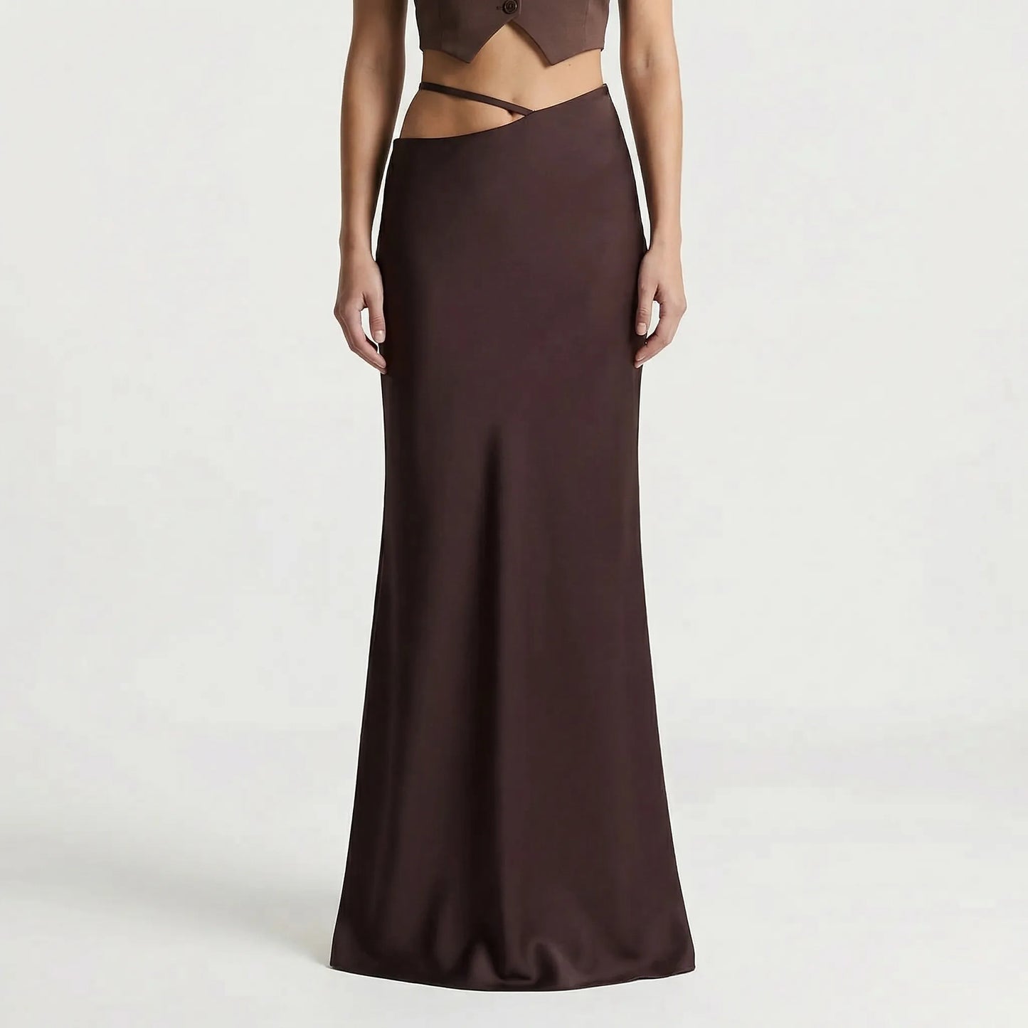 Slyvara | Bodycon Maxi Skirt With Zip Closure