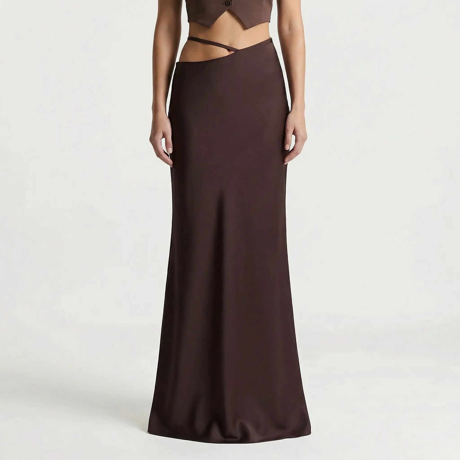 Slyvara | Bodycon Maxi Skirt With Zip Closure
