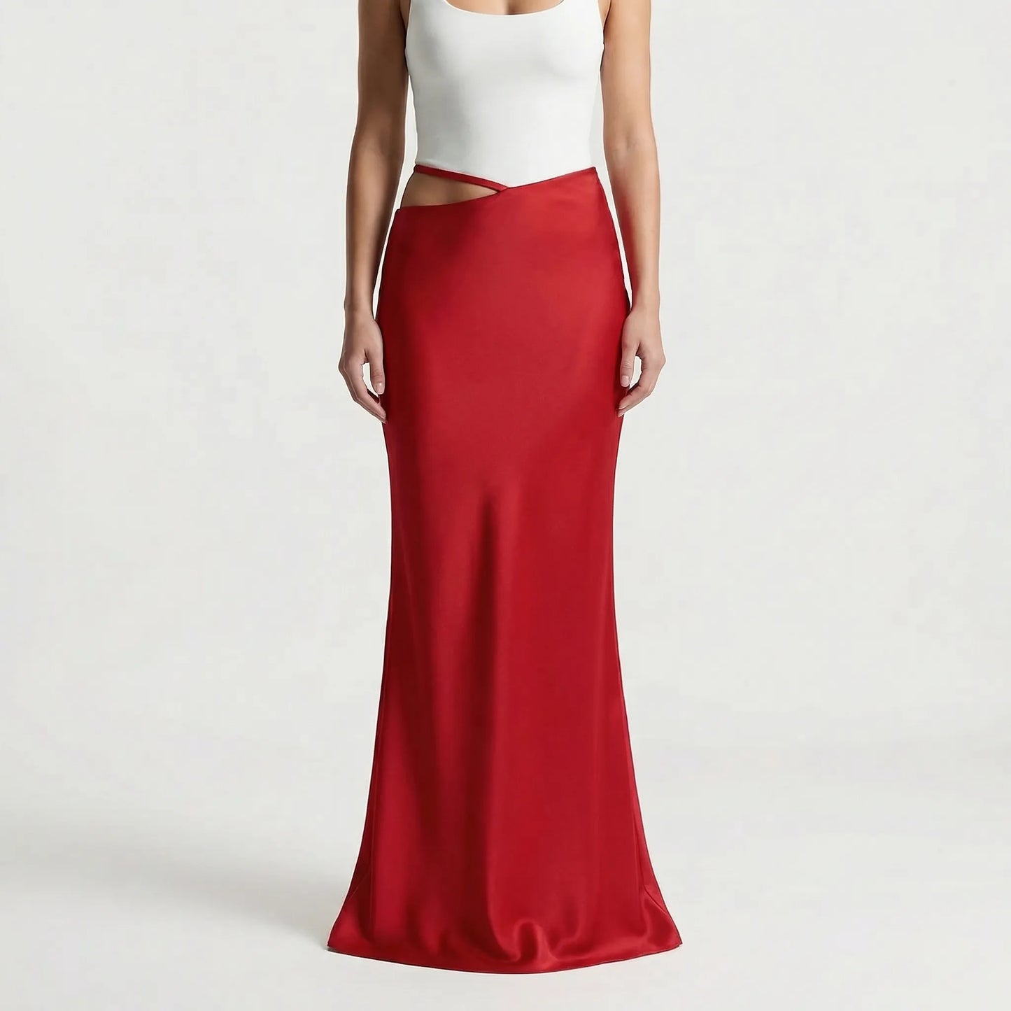 Slyvara | Bodycon Maxi Skirt With Zip Closure
