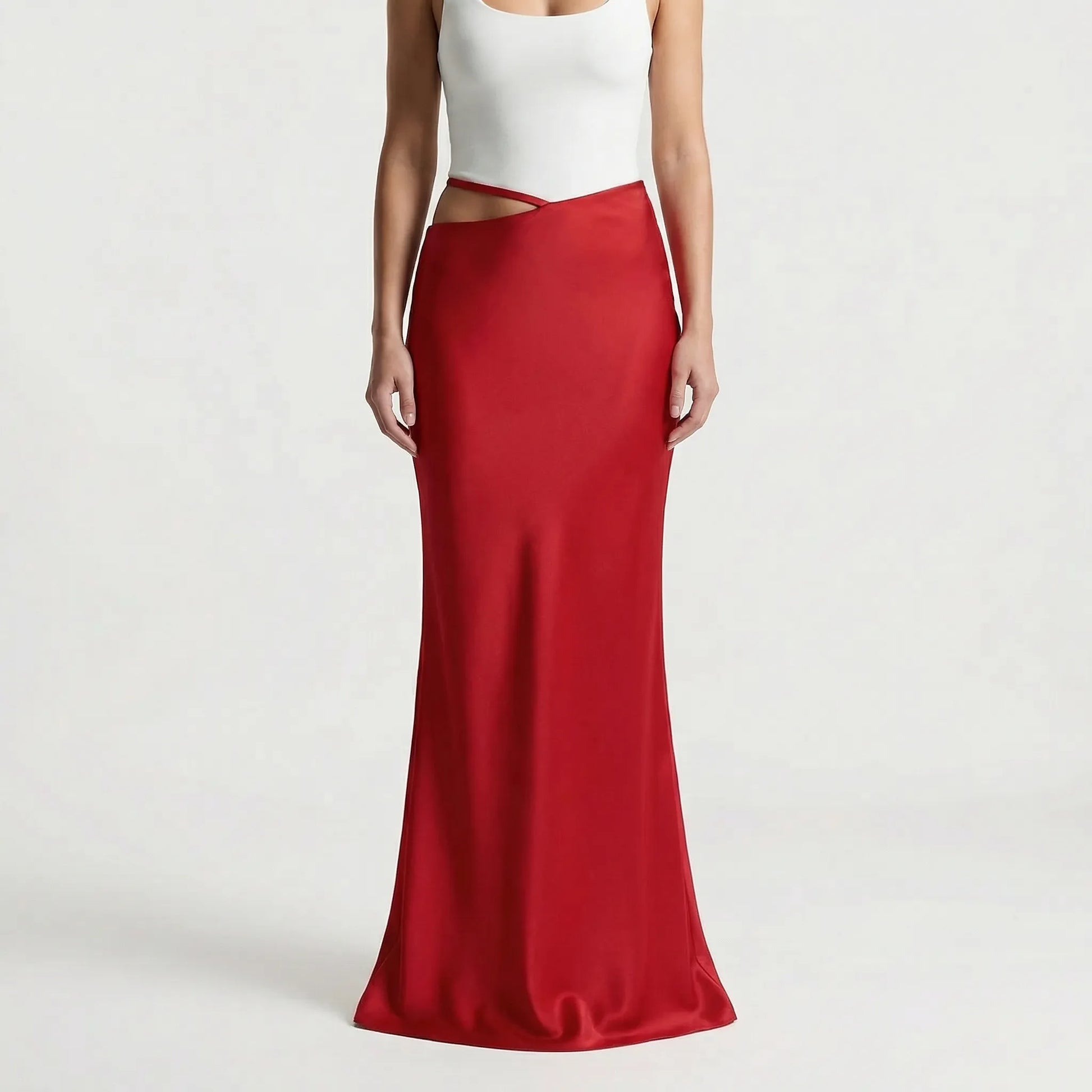 Slyvara | Bodycon Maxi Skirt With Zip Closure
