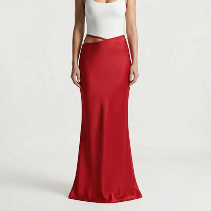 Slyvara | Bodycon Maxi Skirt With Zip Closure
