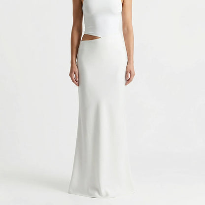 Slyvara | Bodycon Maxi Skirt With Zip Closure