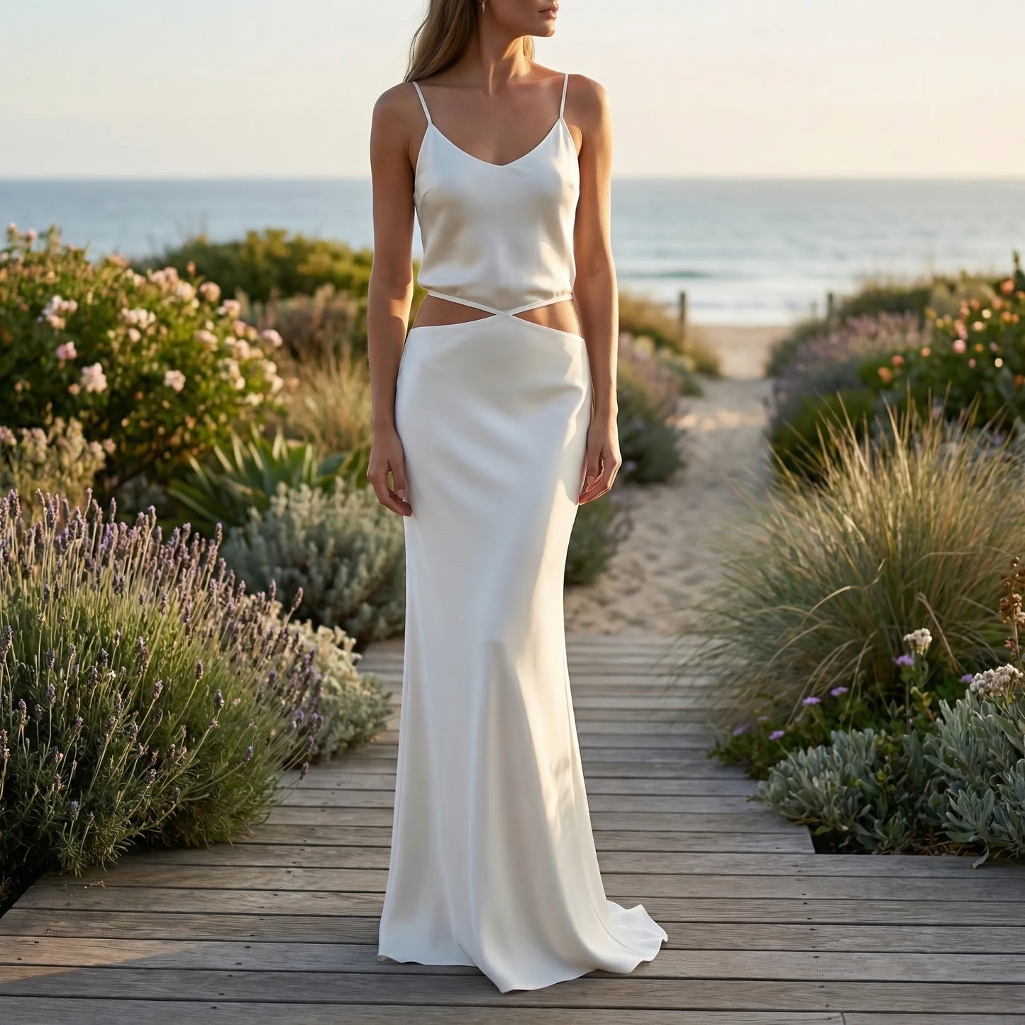Slyvara | Bodycon Maxi Skirt With Zip Closure