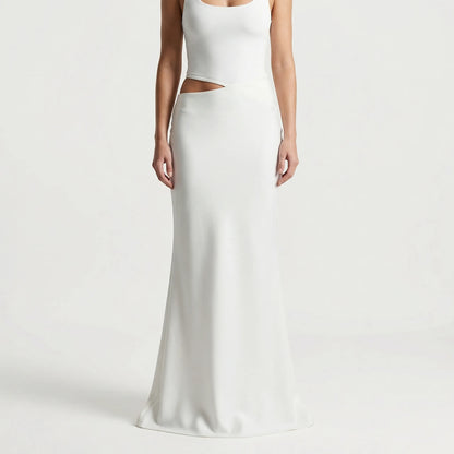 Slyvara | Bodycon Maxi Skirt With Zip Closure