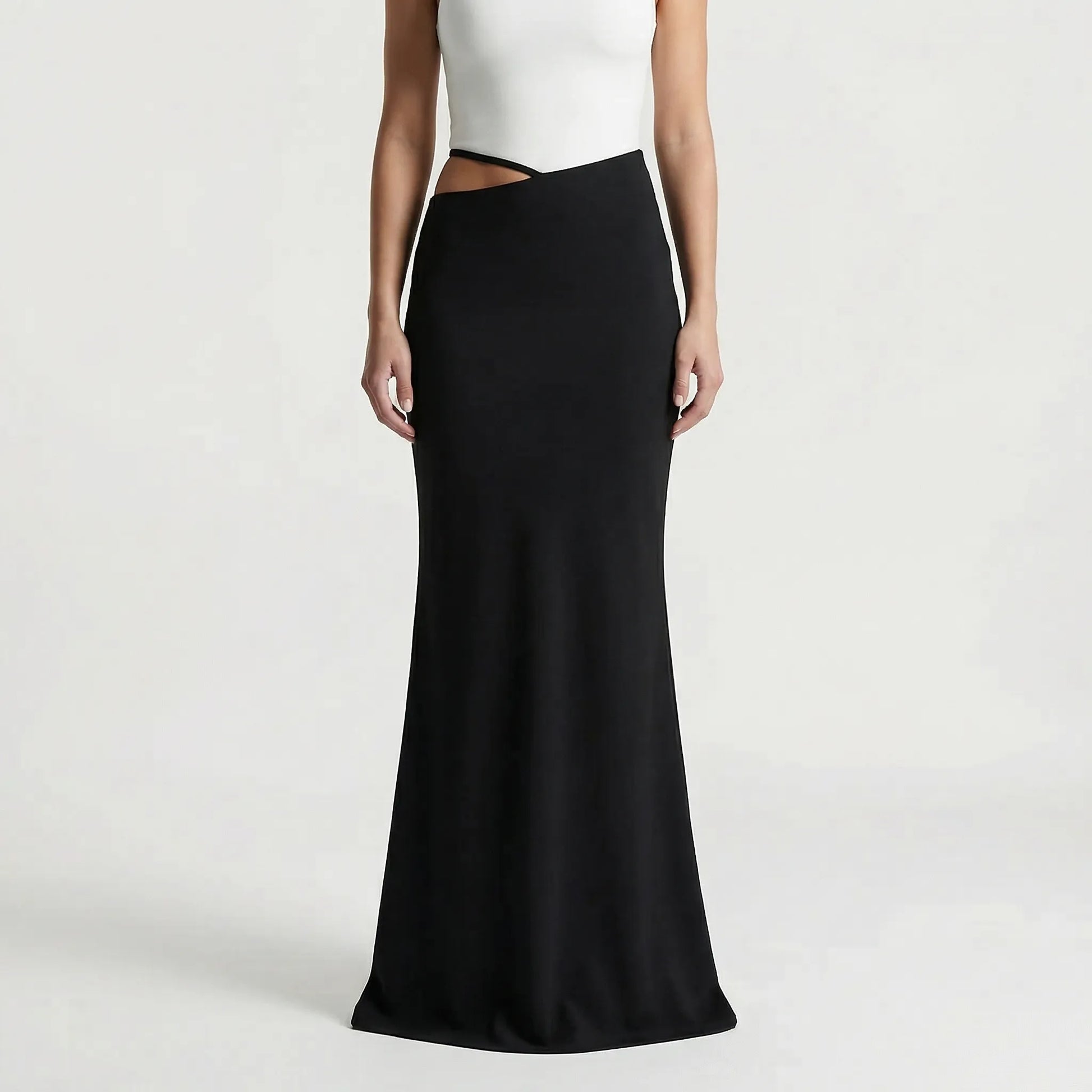 Slyvara | Bodycon Maxi Skirt With Zip Closure