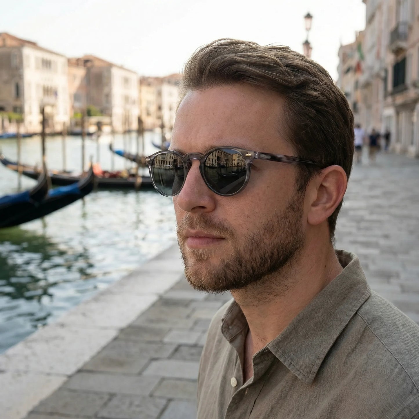 Solardo - Round Frame Polarised Sunglasses