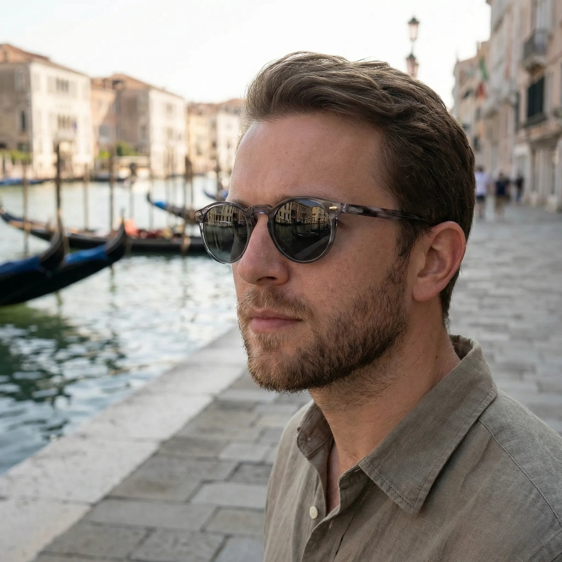 Solardo - Round Frame Polarised Sunglasses