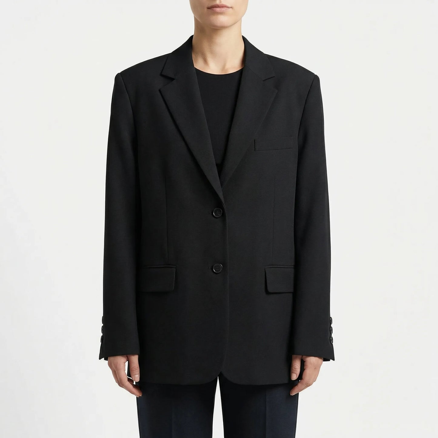 Solindra | Oversized Single-Breasted Blazer Jacket