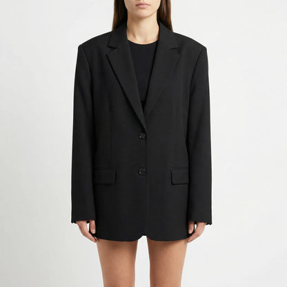Solindra | Oversized Single-Breasted Blazer Jacket