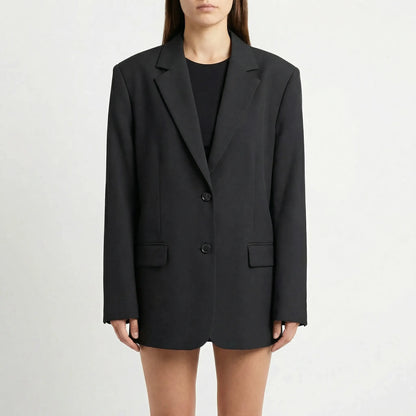 Solindra | Oversized Single-Breasted Blazer Jacket