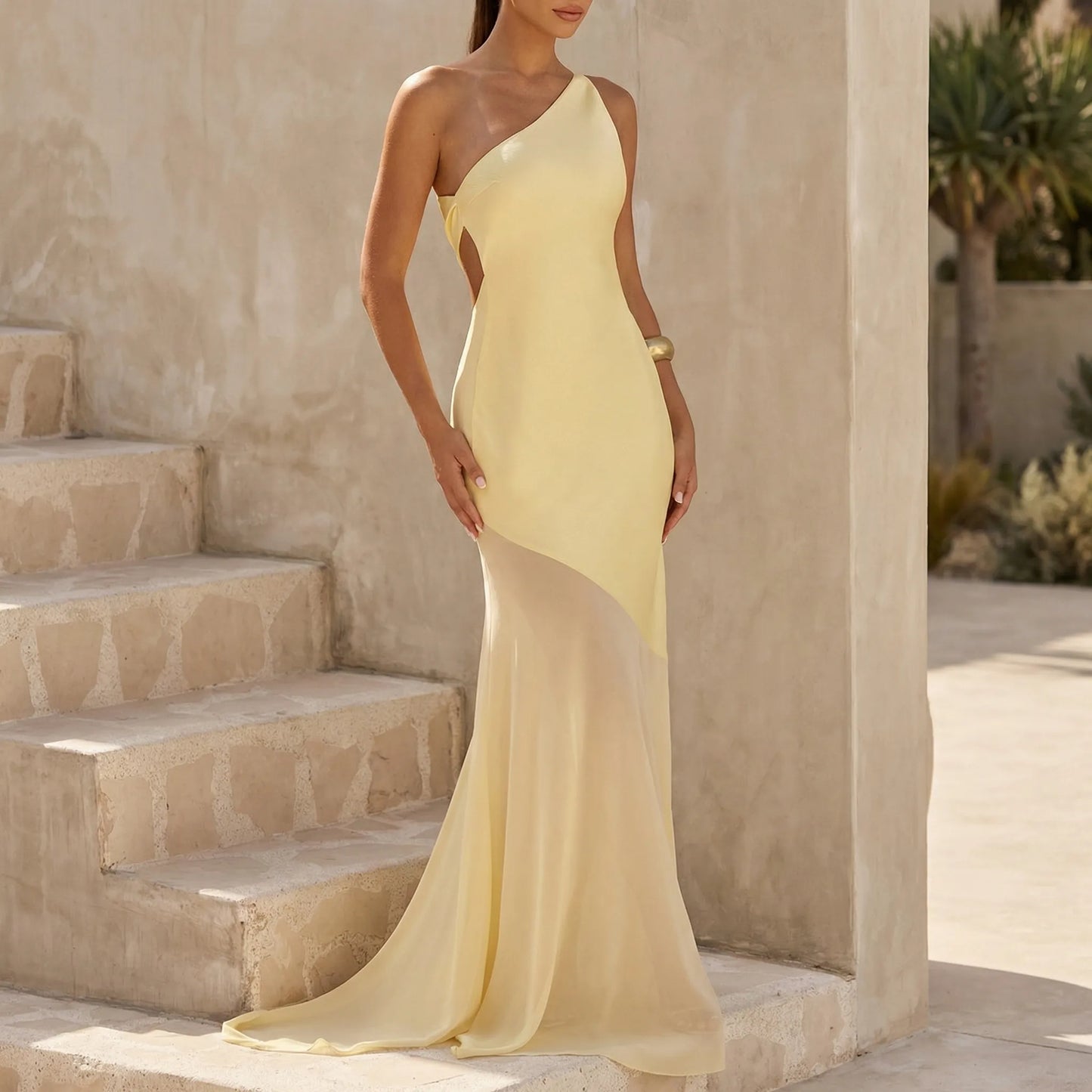 Sorella - One-Shoulder Mermaid Maxi Dress