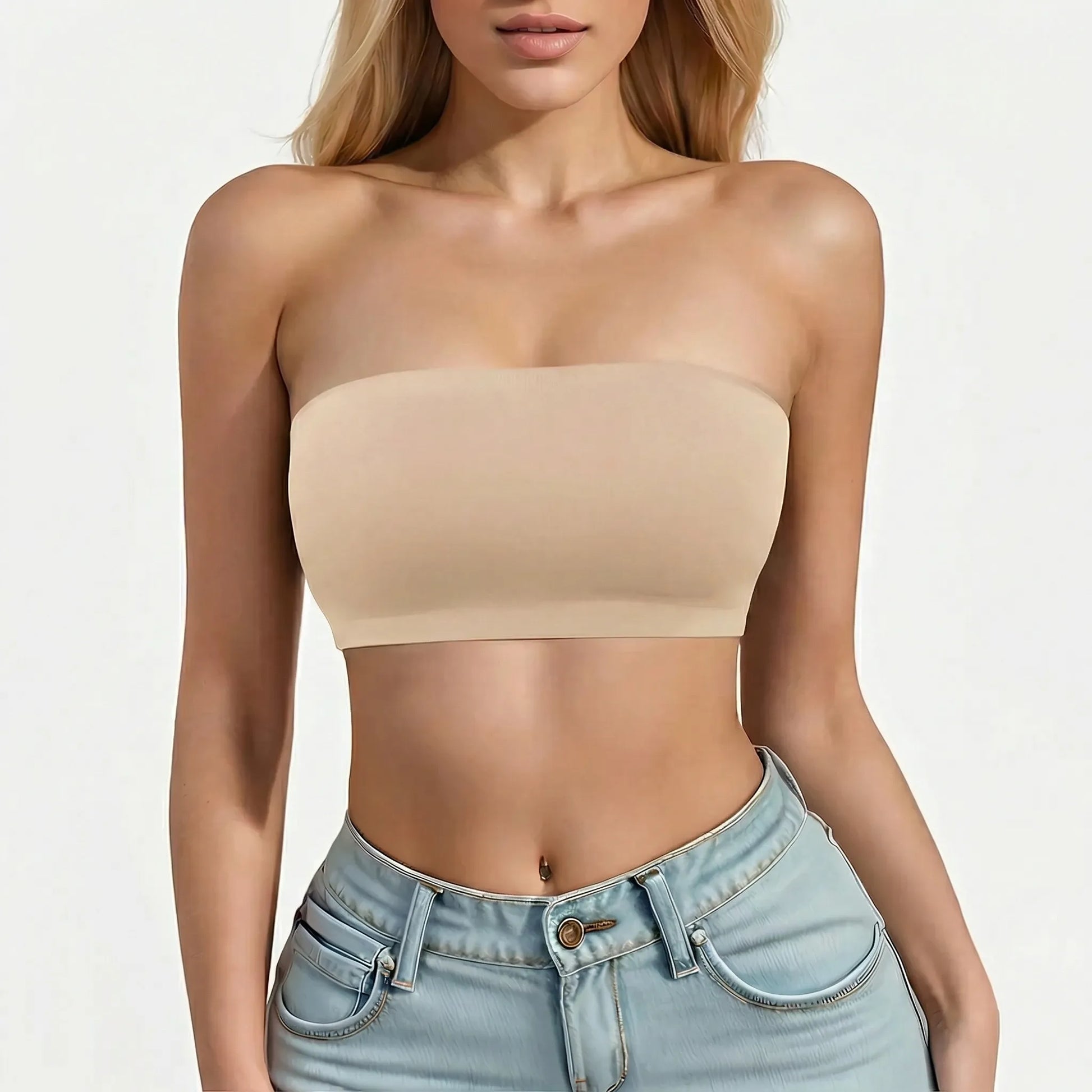 Straplia | Seamless Strapless Half-Cup Tube Bra