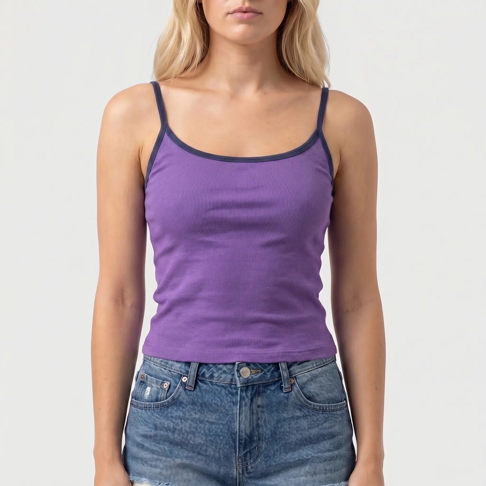 Stripella | Striped Sleeveless Crop Camisole Top