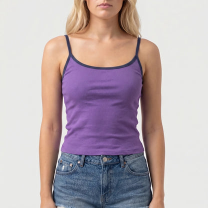 Stripella | Striped Sleeveless Crop Camisole Top