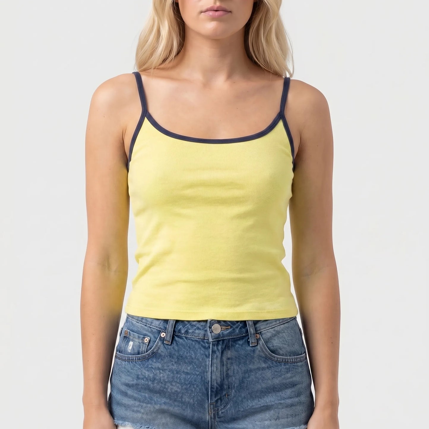 Stripella | Striped Sleeveless Crop Camisole Top