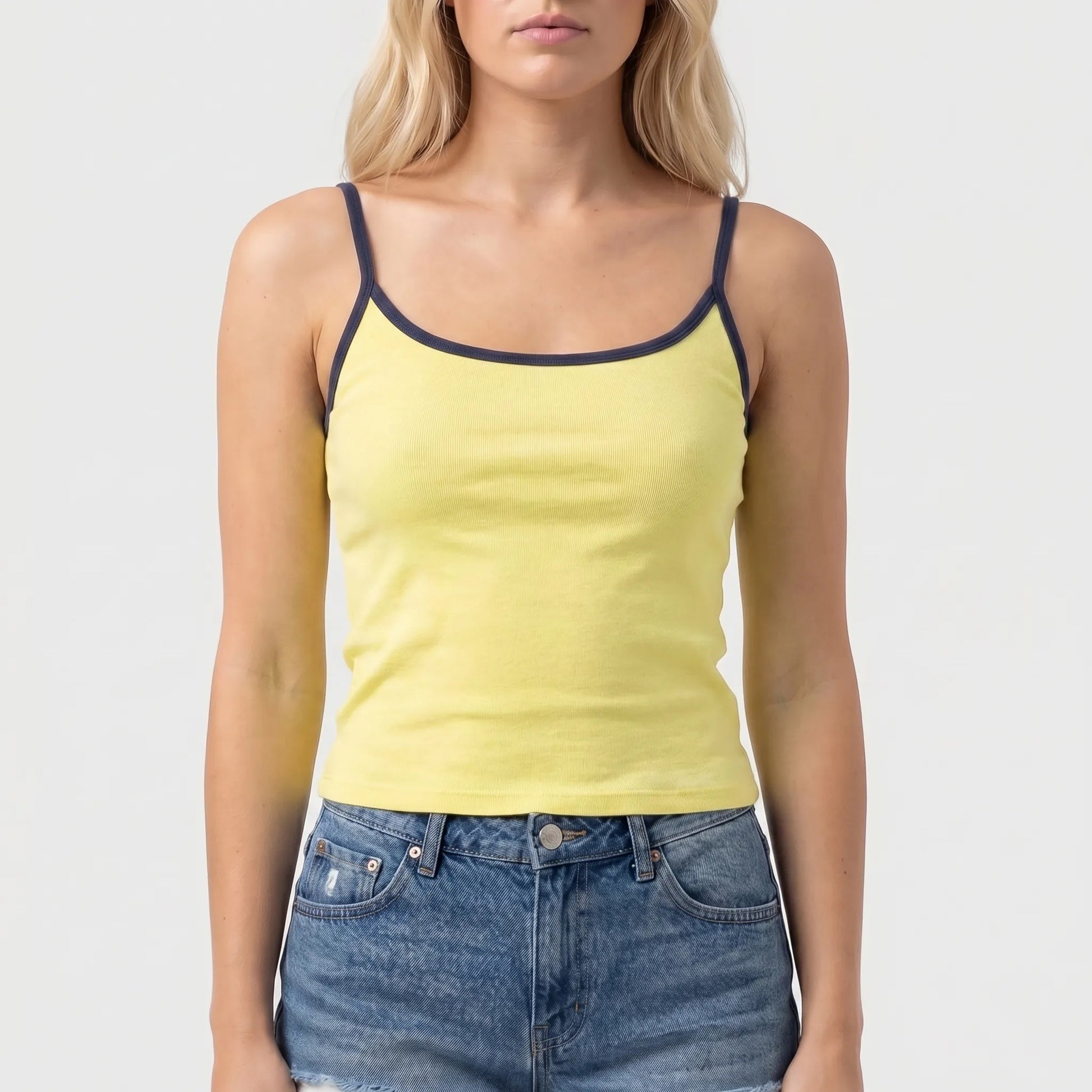 Stripella | Striped Sleeveless Crop Camisole Top