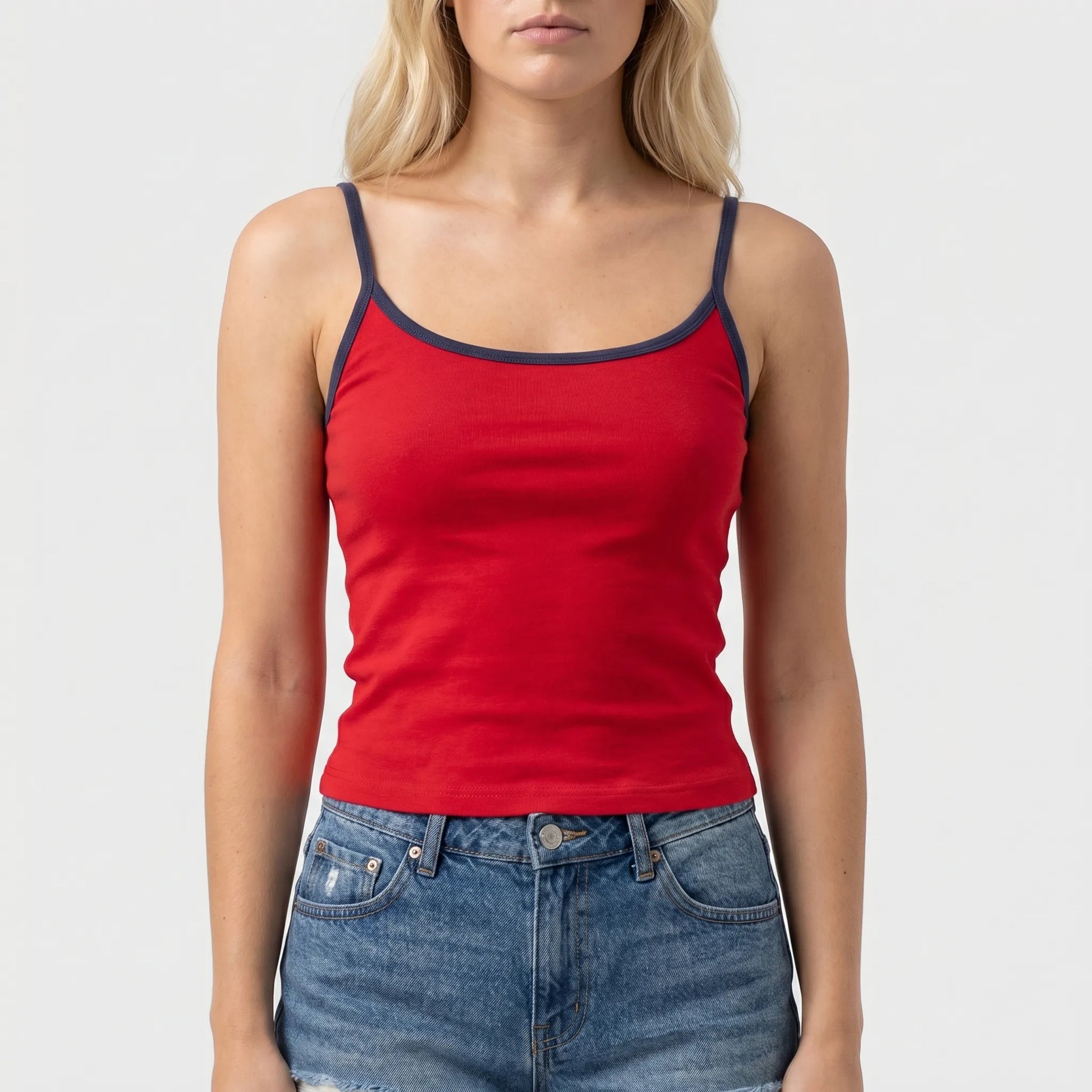 Stripella | Striped Sleeveless Crop Camisole Top