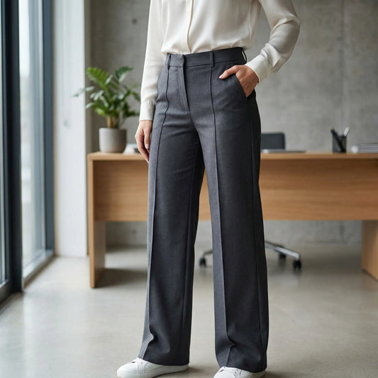 Tailura | High-Waist Wide-Leg Tailored Trousers