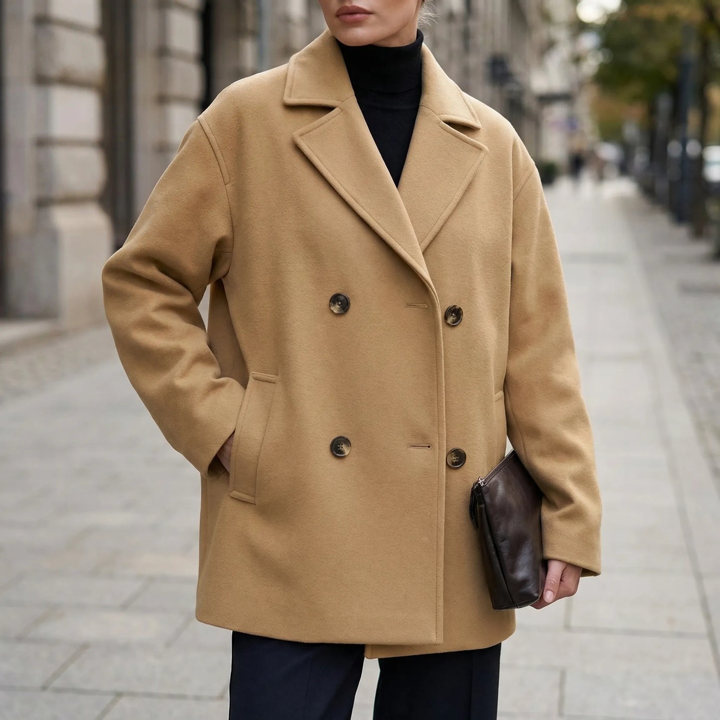 Torvelle - Double-Breasted Loose Fit Coat