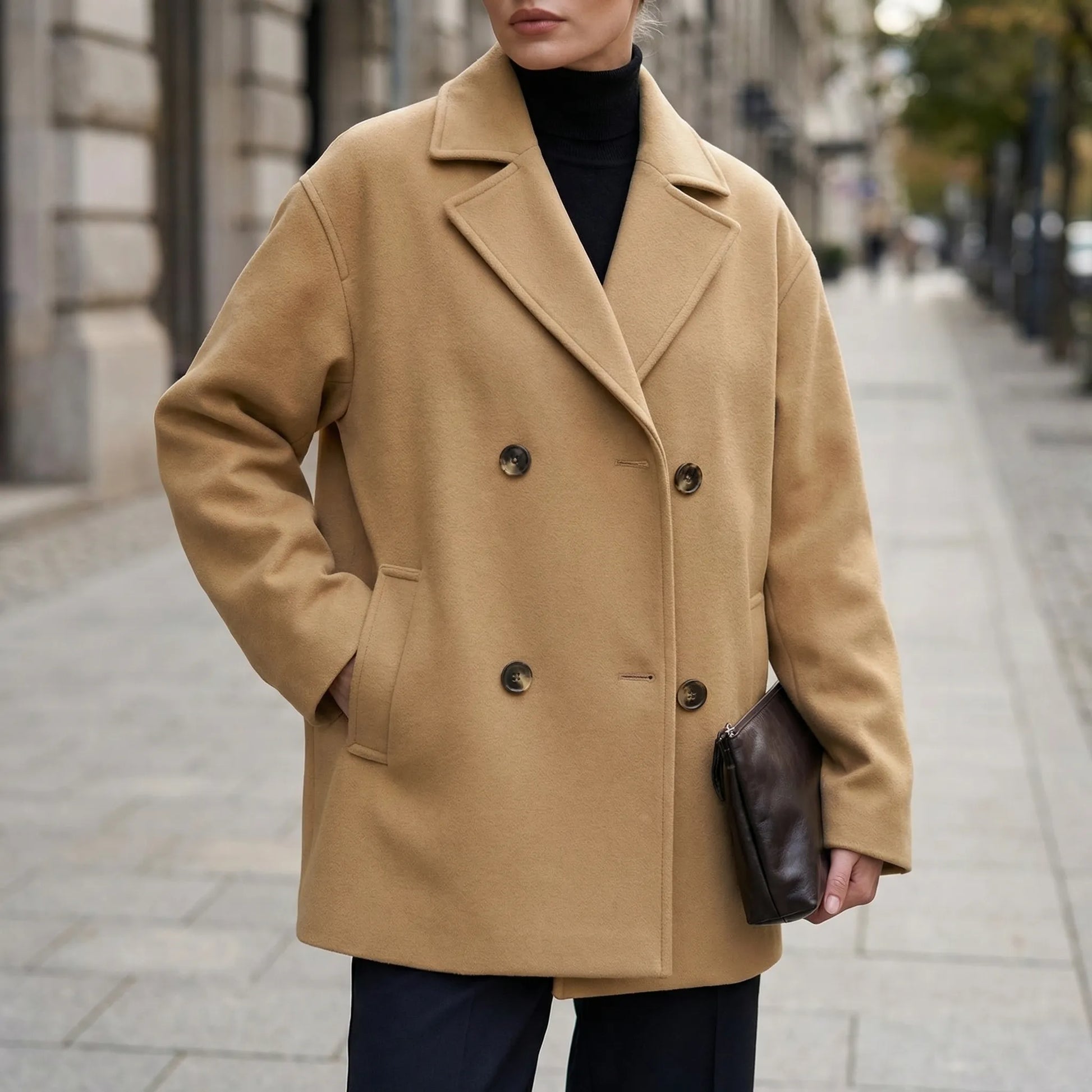 Torvelle - Double-Breasted Loose Fit Coat