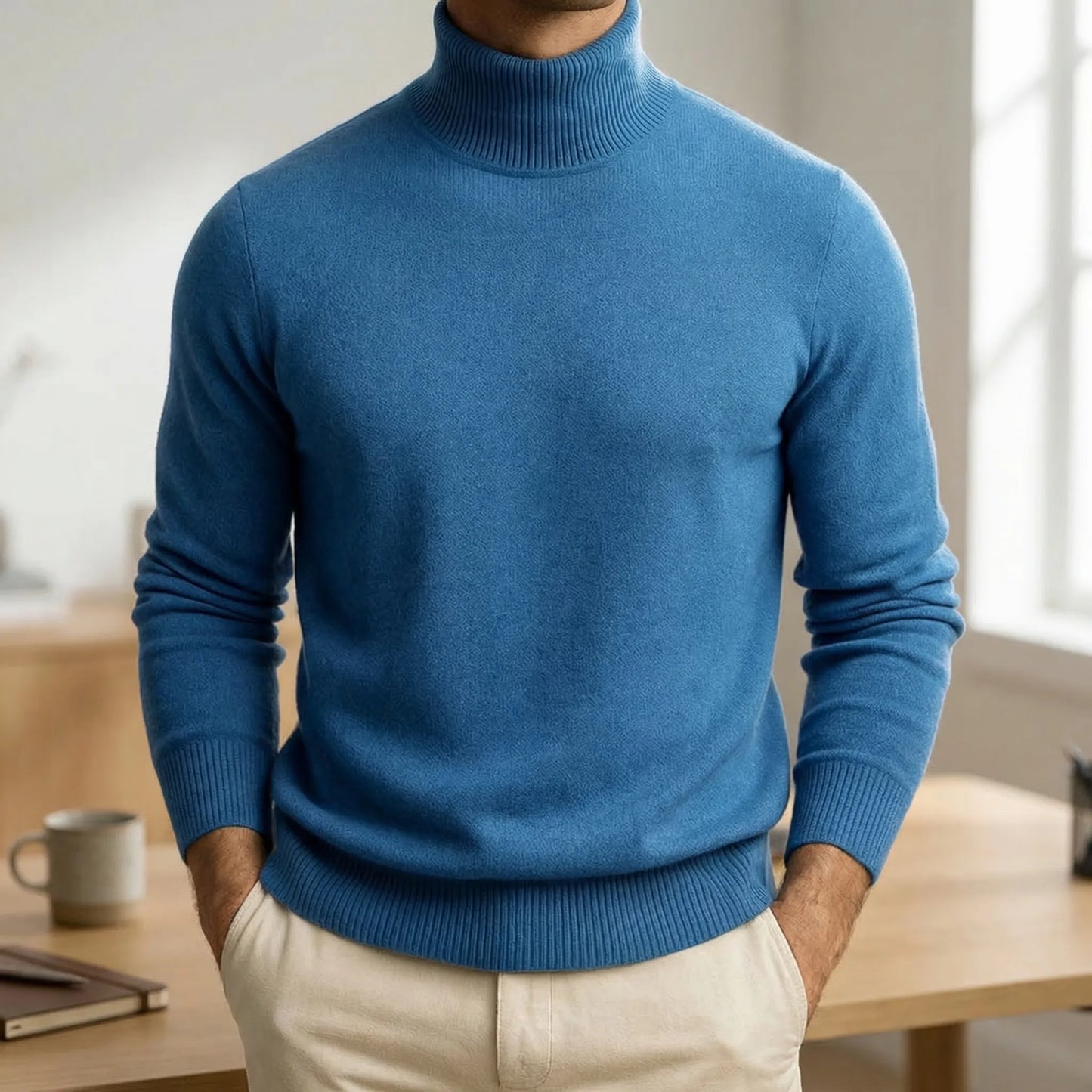 Turtex - Fitted Turtleneck Long-Sleeve Top