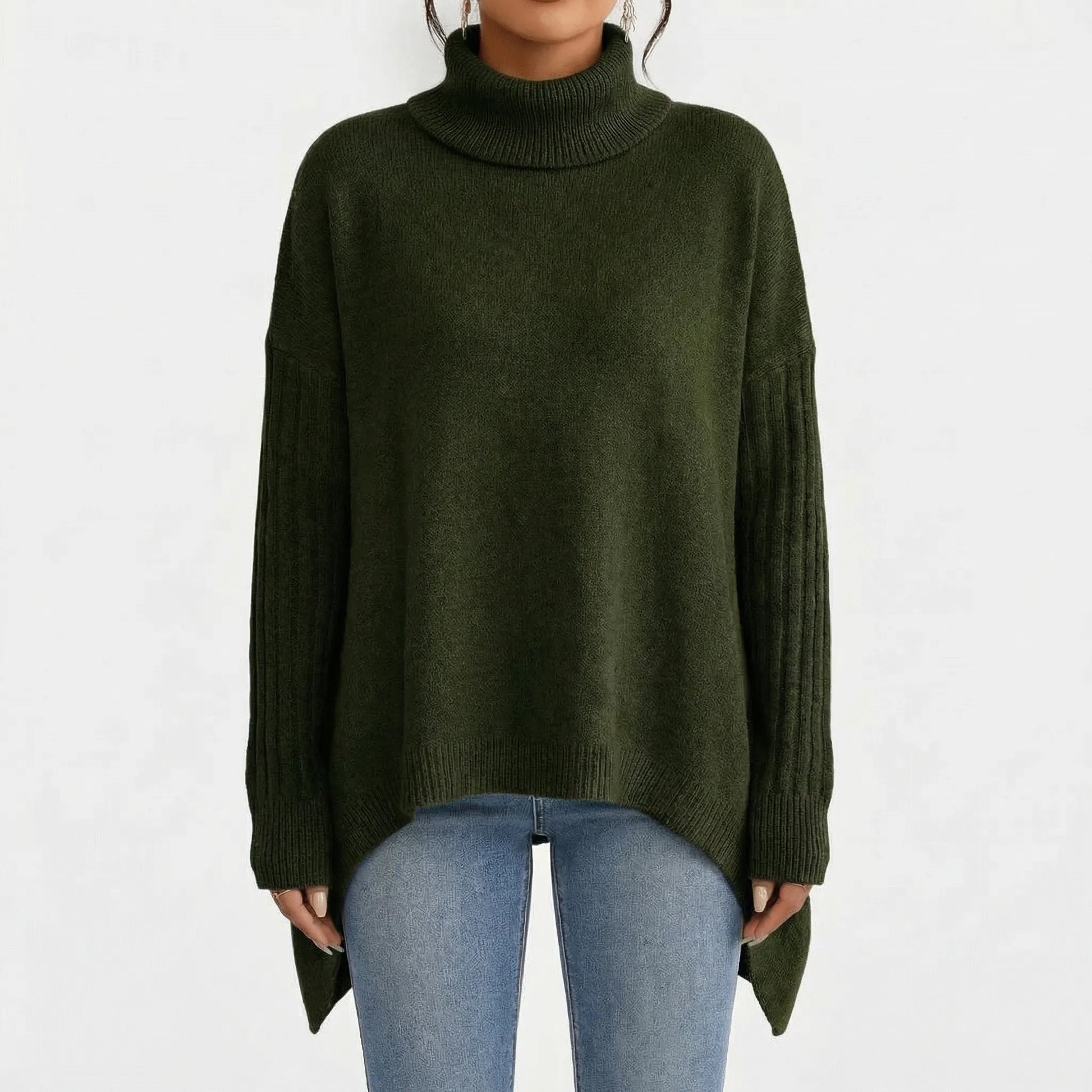 Turtova | Oversized Roll-Neck Jumper For Women