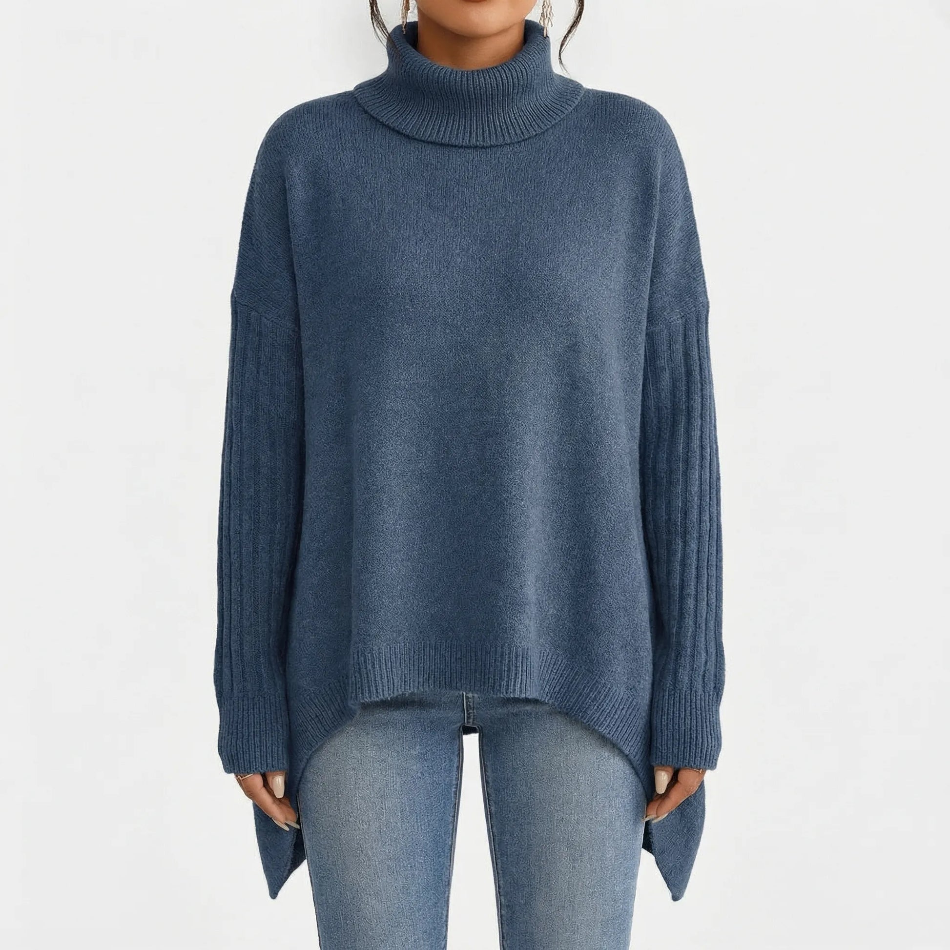 Turtova | Oversized Roll-Neck Jumper For Women