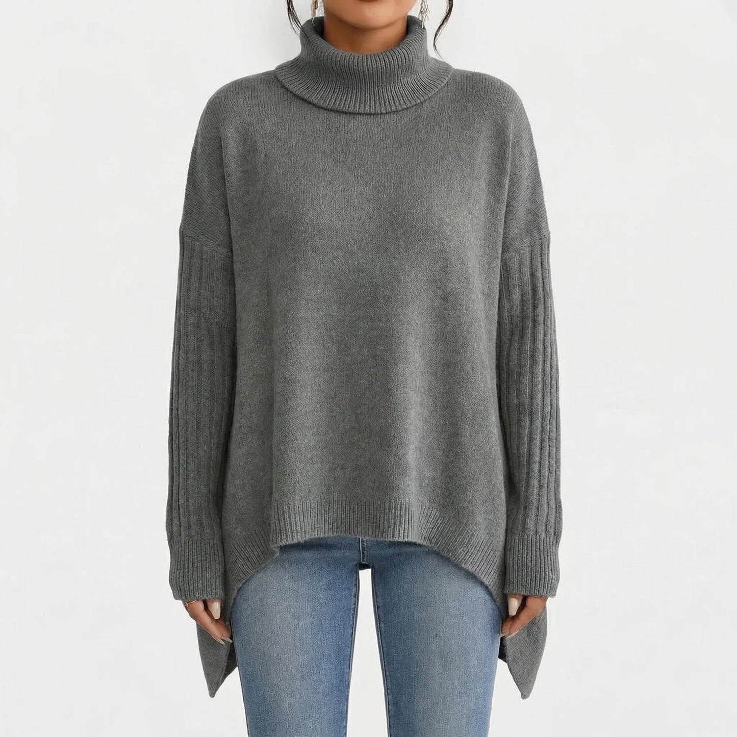 Turtova | Oversized Roll-Neck Jumper For Women