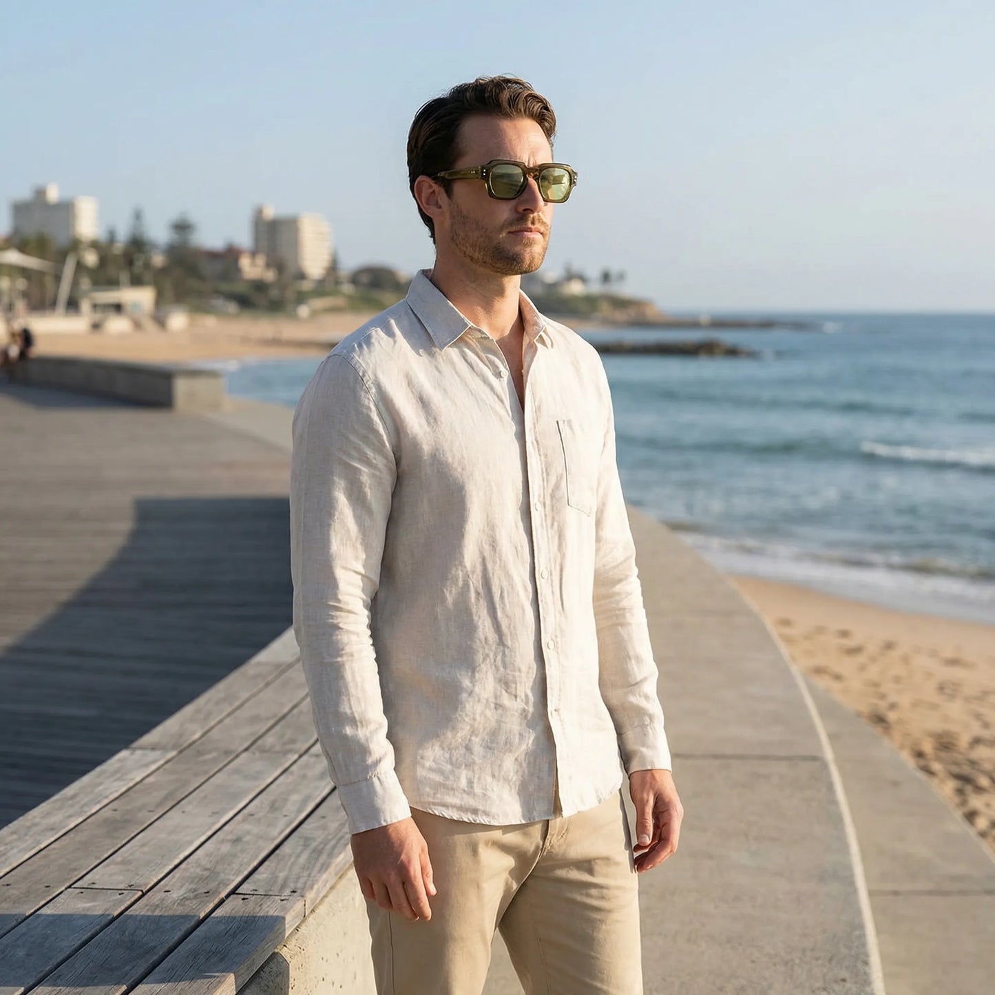 Veclaire - Geometric Sculpted Frame Sunglasses