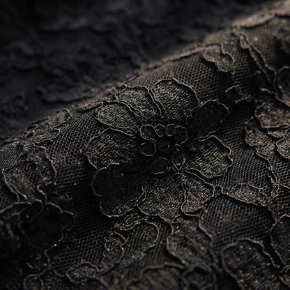 Velourna - Floral Lace Overlay Maxi Dress