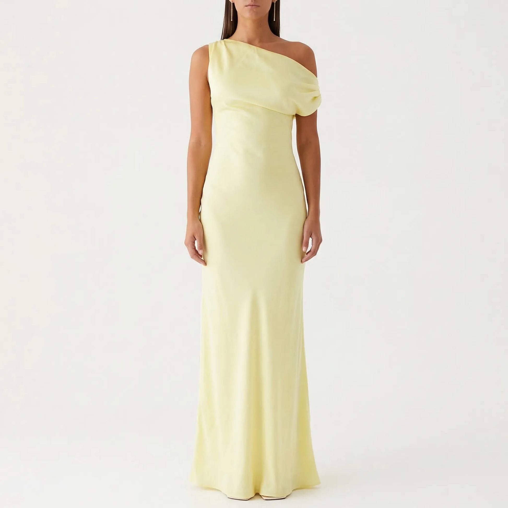 Velourra - One-Shoulder Maxi Sheath Dress