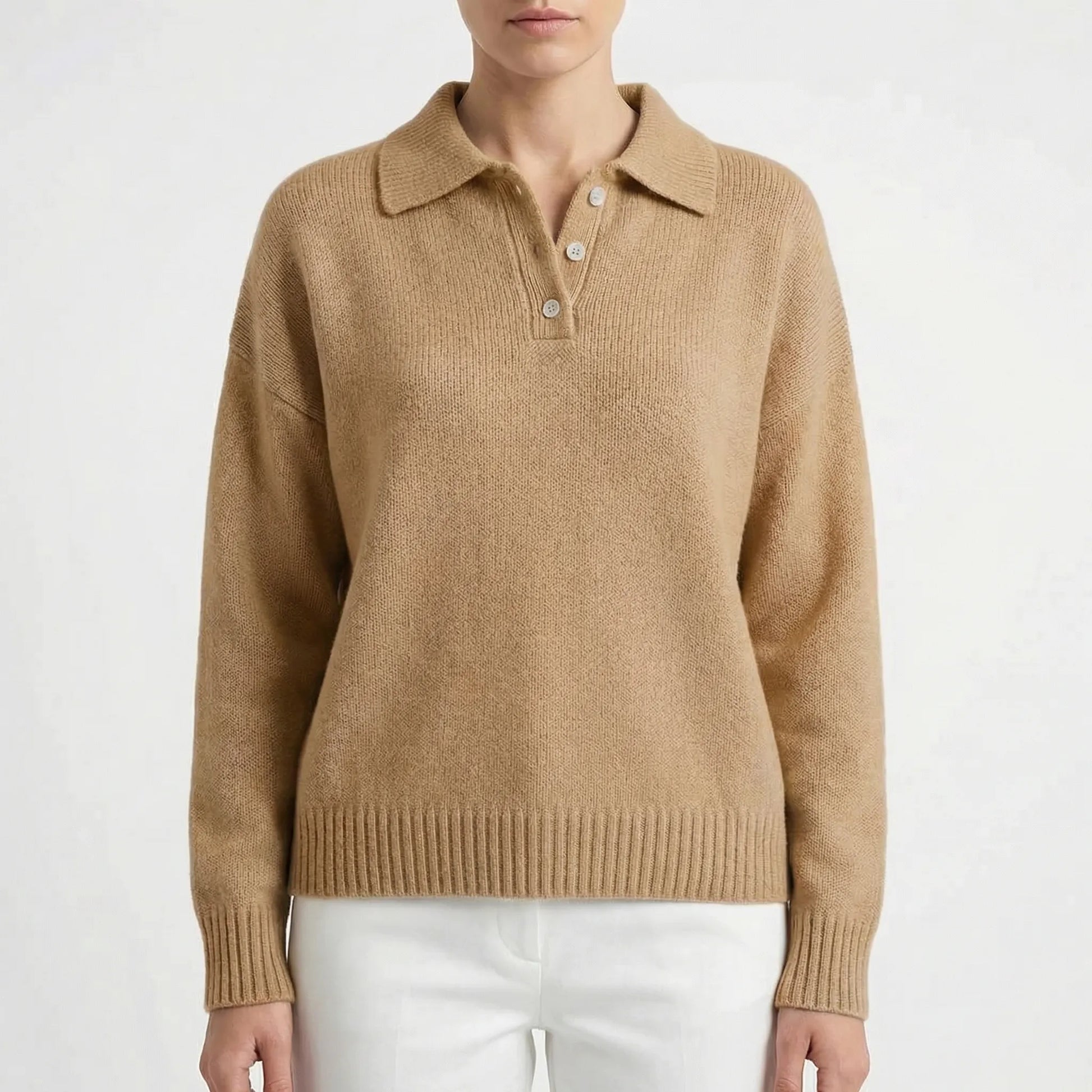 Velrino | Long-Sleeve Knit Polo Jumper