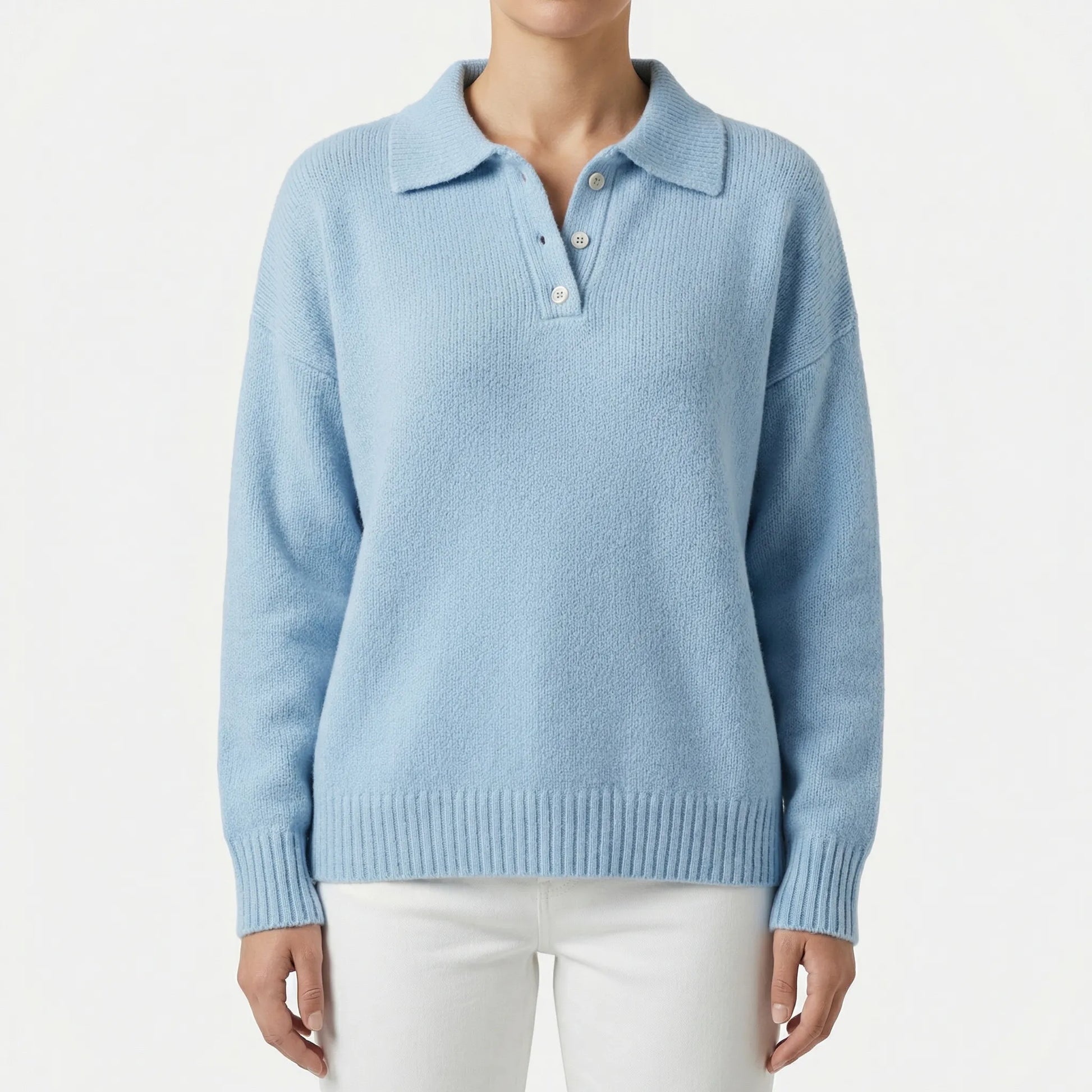 Velrino | Long-Sleeve Knit Polo Jumper