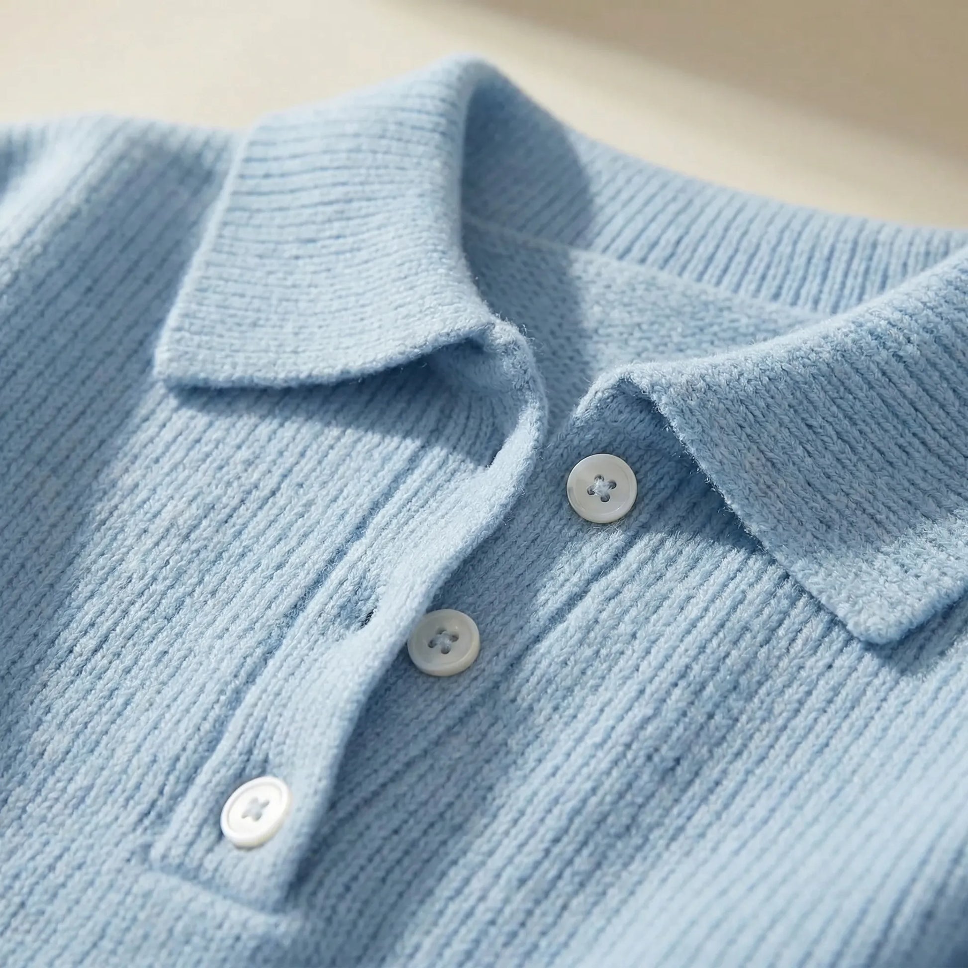 Velrino | Long-Sleeve Knit Polo Jumper