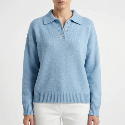 Velrino | Long-Sleeve Knit Polo Jumper