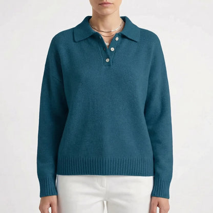 Velrino | Long-Sleeve Knit Polo Jumper