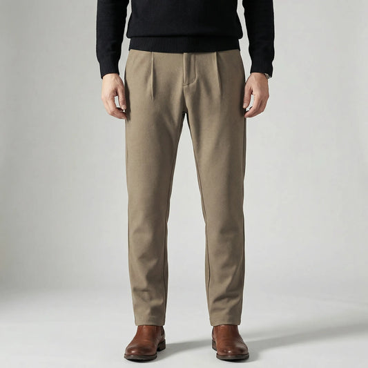 Veltrano - Double Pleat Slim Tapered Trousers