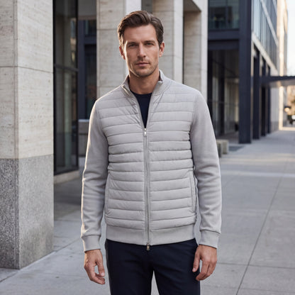 Velturo - Quilted Body Bomber Hybrid Jacket