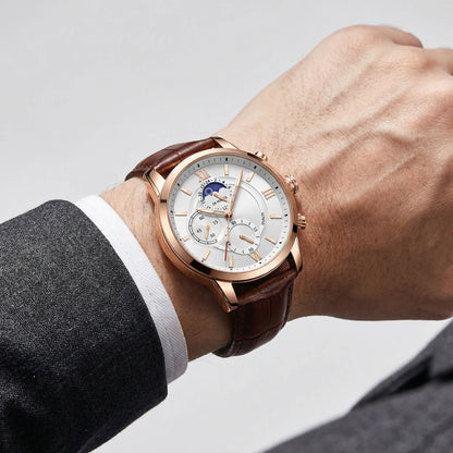 Velurex - Rose Gold Chronograph Dress Watch