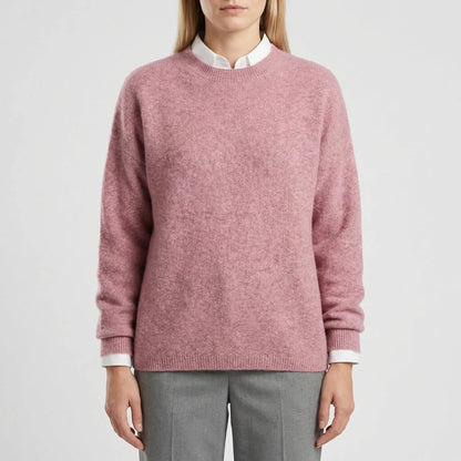 Veluria - Classic Crew Neck Pullover Sweater