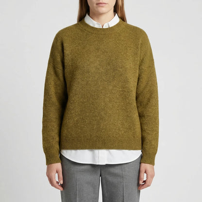 Veluria - Classic Crew Neck Pullover Sweater