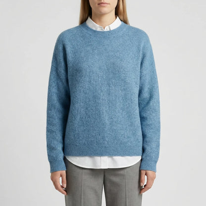 Veluria - Classic Crew Neck Pullover Sweater