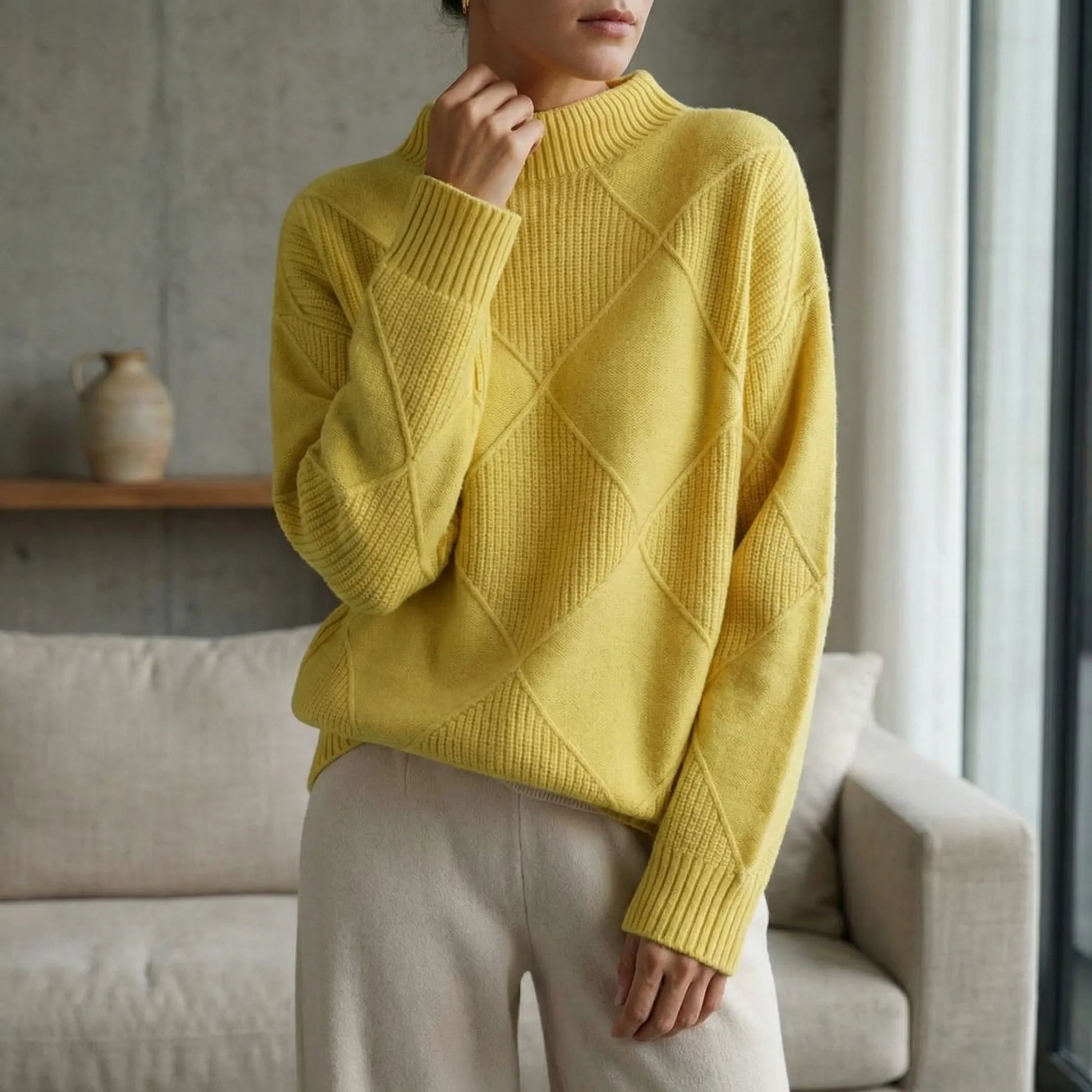 Velvorne | Relaxed Fit Roll Neck Jumper