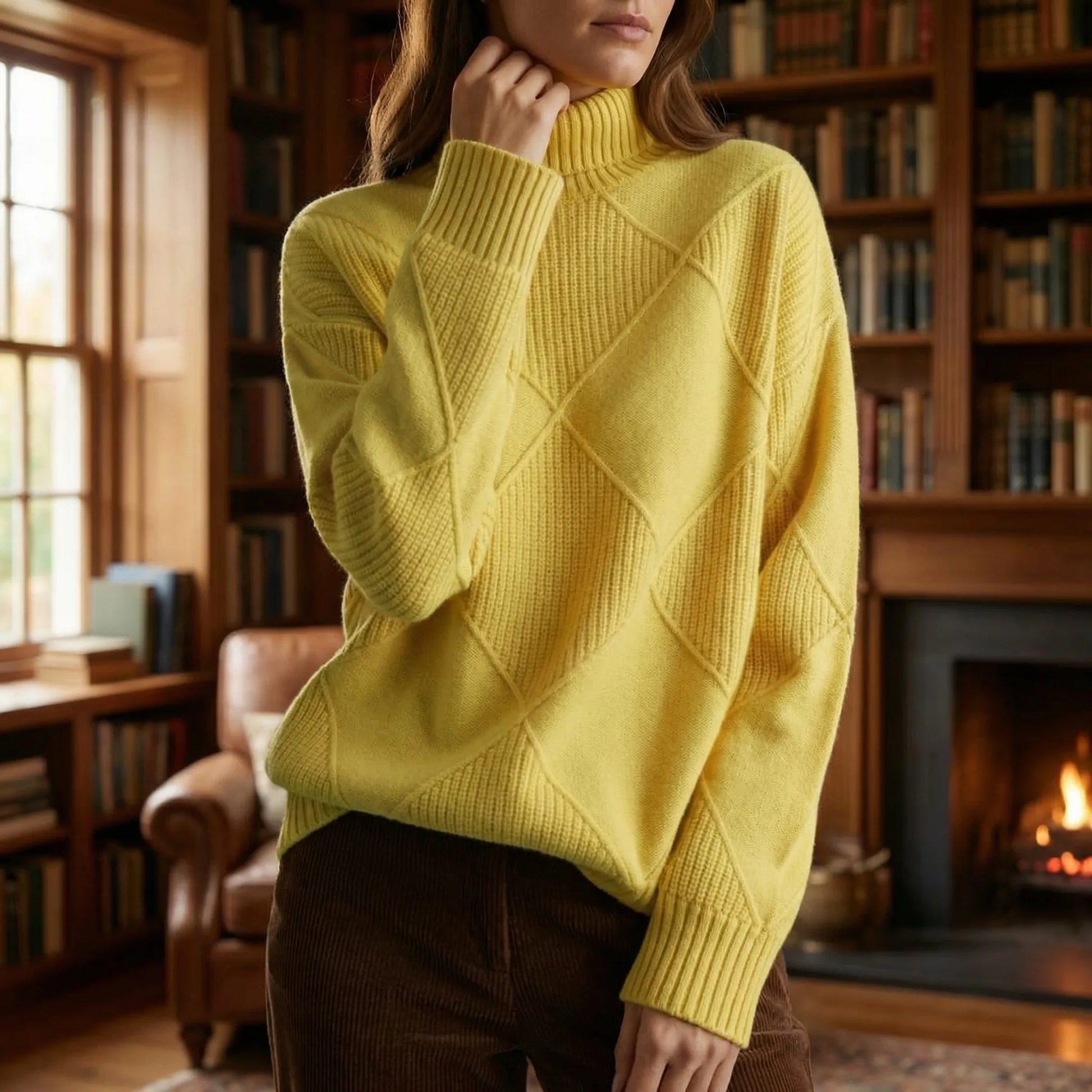 Velvorne | Relaxed Fit Roll Neck Jumper