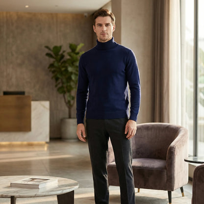 Velvoro - Classic Turtleneck Pullover Sweater