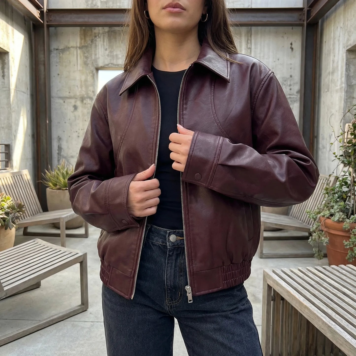 Velvorra - Full-Sleeve Zip-Up Bomber Jacket