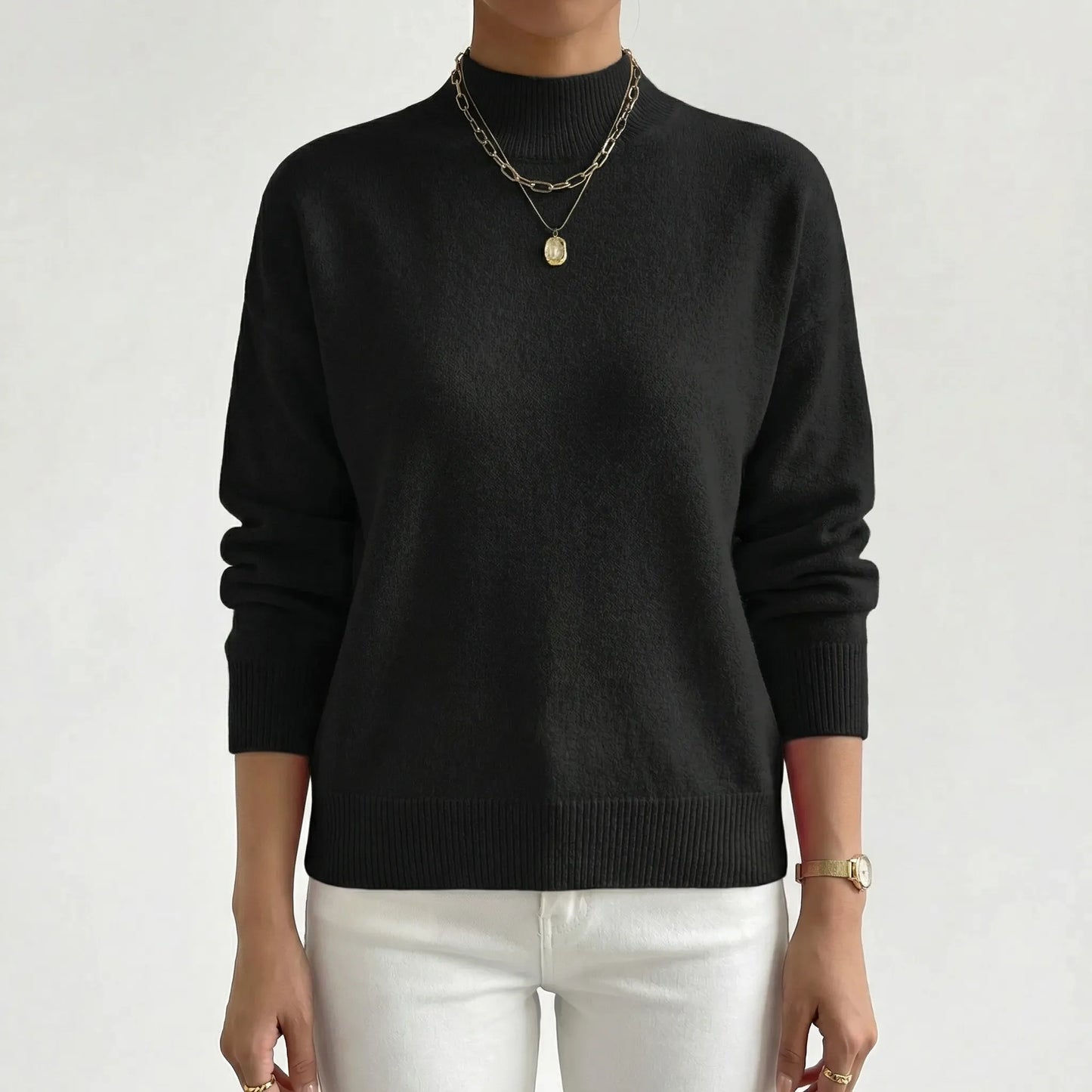 Velvryn | High-Neck Fine Knit Jumper