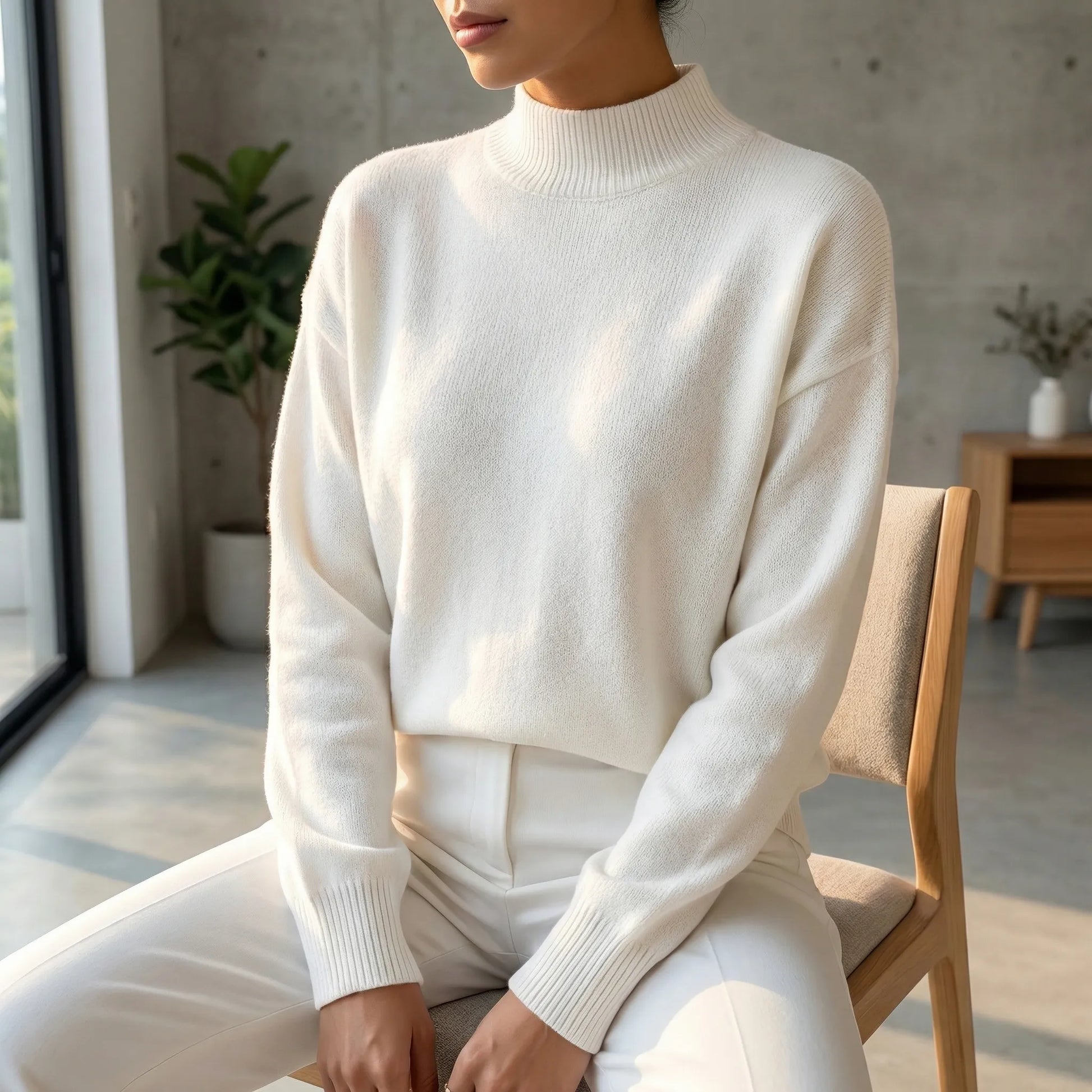 Velvryn | High-Neck Fine Knit Jumper