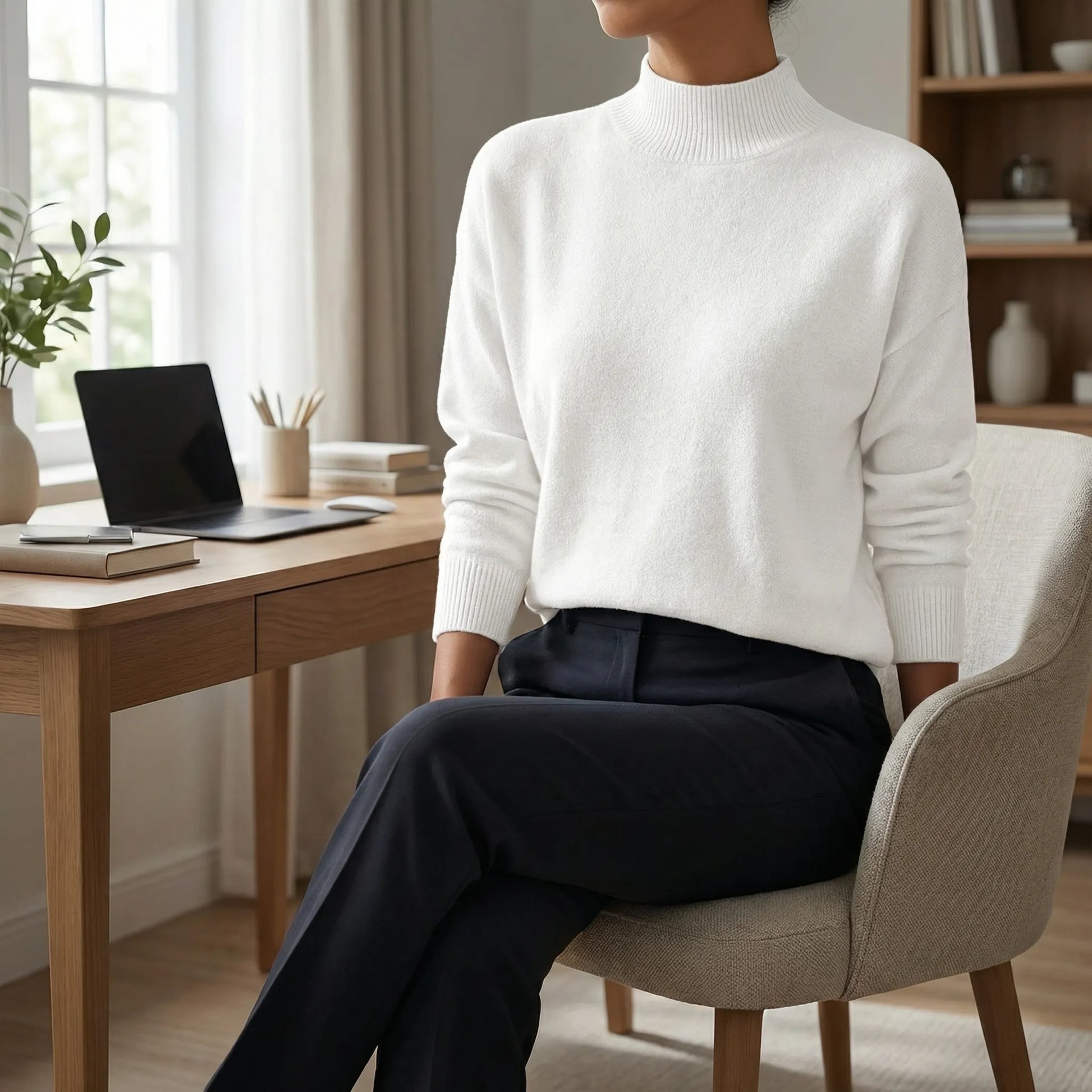Velvryn | High-Neck Fine Knit Jumper