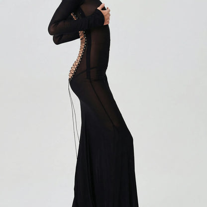 Velyndra - Floor-Length Slim Fit Evening Gown